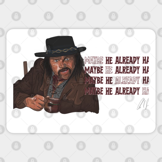 LANCER: "Maybe He Already Has" Line Sticker by 51Deesigns